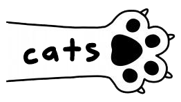 Paw with cats text