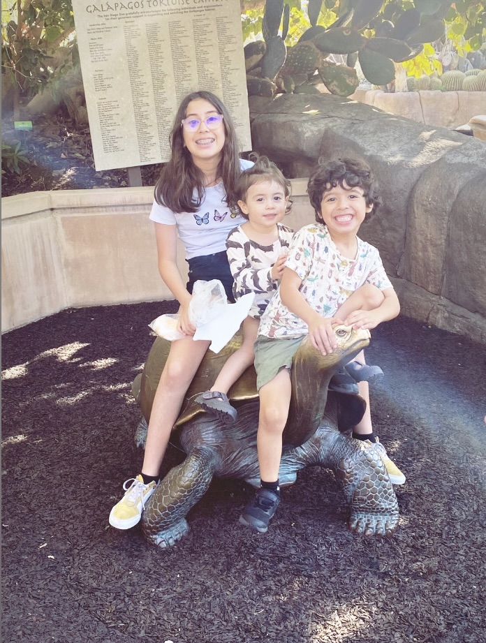 Lux, Liam, Lili at the zoo