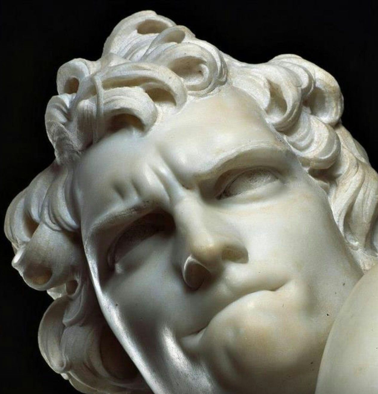 bust of david face